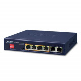 Planet 4-Port 10/100/1000T 802.3at POE + 2-Port 10/100/1000T Desktop Switch