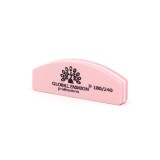 Buffer pentru unghii, mini, granulatie 180/240, culoare roz