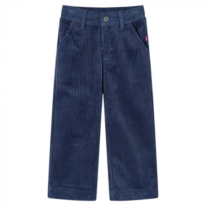Pantaloni de copii din velur, bleumarin, 128
