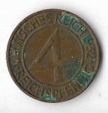 Moneda 4 reichspfennig 1932 F - Germania