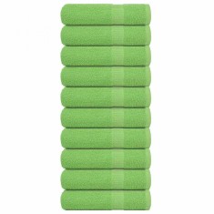 vidaXL Prosoape de duș 10 buc Verde măr 70x140 cm 360 g/m&sup2; 100% bumbac
