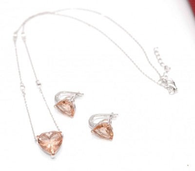 Set elegant din argint 925 cu zirconii Sampanie SET253B foto