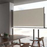 VidaXL Copertină laterală retractabilă de terasă, crem, 120 x 300 cm