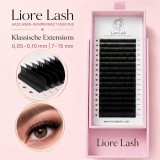 Extensii de gene Liore, 16 r&acirc;nduri, 0,10 mm, amestec 7-15 mm
