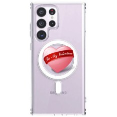 Husa personalizata samsung galaxy s23 ultra, magsafe atasare magnetica, be my valentine foto