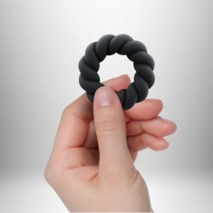 Inel Penis Twisted, Negru foto