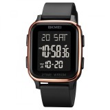 Ceas de barbati Skmei Sport Digital Casual Led Negru Auriu