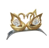 FIGURINA VINTAGE CU DOUA LEBEDE DECORATE CU CRISTALE SWAROVSKI