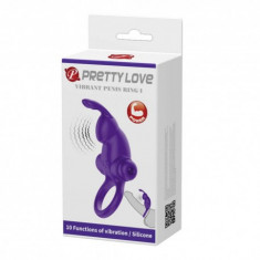 Inel erectie cu vibratii Pretty Love 1 violet foto