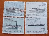 NEW-ZEELANDA-1986-'VAPOARE cu ABUR'' SET COMPLET 4V.-stampilate-MNH-Vezi-Scan