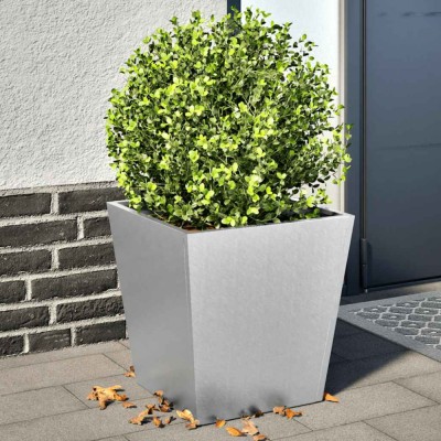 vidaXL Jardiniere grădină, 2 buc., 40x40x40 cm, oțel galvanizat foto