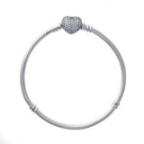 Pandora Moments 590727CZ-21 Brățară Damă Argint pentru Charmuri cu Inimă 21cm