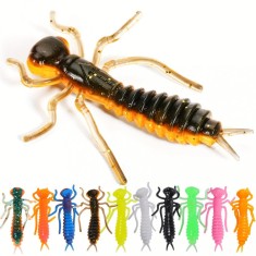 Sougayilang 10pcs insecte artificiale set de momeala de pescuit foto