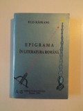 EPIGRAMA IN LITERTURA ROMANA de ELIS RAPEANU 2001