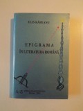 EPIGRAMA IN LITERATURA ROMANA de ELIS RAPEANU 2001