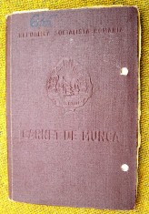 Carte de munca foto