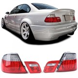 Stop stopuri triple BMW E46 coupe NFL LED rosu clar NOU