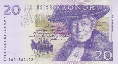 Bancnota Suedia 20 Kronor 2003 - P63b UNC foto