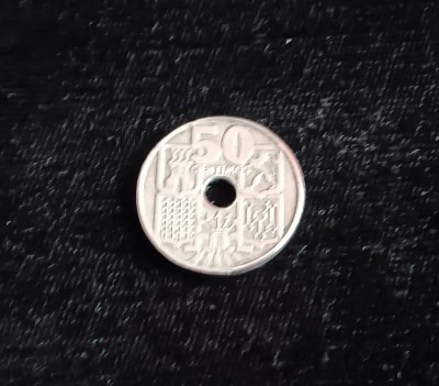 C50 - Moneda foarte veche - 50 centimos ante euro - Spania - 1949 foto
