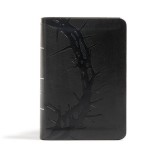 CSB Large Print Compact Reference Bible, Charcoal Leathertouch
