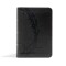 CSB Large Print Compact Reference Bible, Charcoal Leathertouch