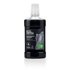 Ecodenta Apa de gura cu carbune cu efect extra albire, 500ml