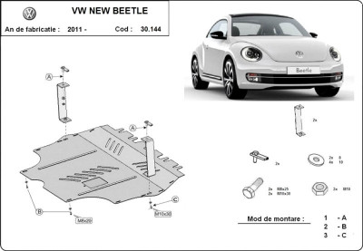Scut motor metalic VW New Beetle 2011-2019 foto