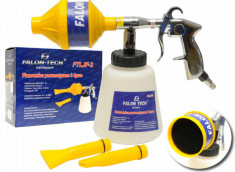 Pistol Tornador pneumatic pentru curatat tapiterie , caroserie, jante, covoare cu 3 duze, capacitate 1L foto