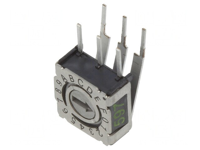 &Icirc;ntrerupător codificare HEX/BCD 16 poziții THT 80m&Omega;