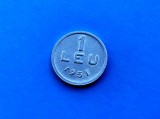 Moneda 1 Leu 1951 Romania, Stare Buna