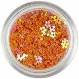 Flori portocalii cu găuri - reflexii colorate, INGINAILS