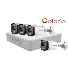 Sistem supraveghere video Hikvision 4 camere 2MP ColorVU FullTime FULL HD SafetyGuard Surveillance foto