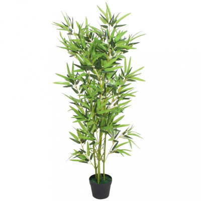 Plantă Bambus Artificial Cu Ghiveci 120 cm Verde 244456 foto