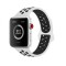 Curea sport Edman silicona pentru Apple Watch Ultra/SE/9/8/7/6/5/4/3/2/1, 38/40/41 mm, marimea S, Alb/Negru