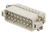 Conector HDC Inserturi Contact Tată 16A 16P