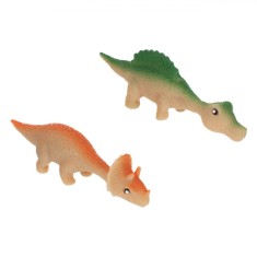Jucărie Prăștie, Dinozaur, Set 2 Bucăți, Verde și Portocaliu, 11 cm