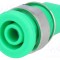 Conector banană 4mm soclu 32A verde nichelat AXIOMET