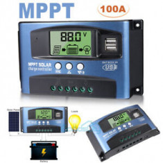 Regulator solar de incarcare acumulatori de la fotovoltaice, MPPT / PWM 100A