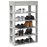 Gossi pantofar, gri beton, 60x30x98 cm, lemn prelucrat