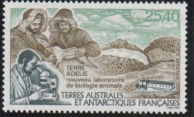 Taaf 1993 - Colonii franceze , Fauna , Laborator zoologic Adelit-Land, dantelat , MNH ,Mi.309 foto