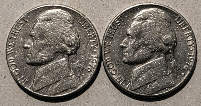 5 centi SUA - 1976 D+P