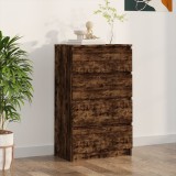 vidaXL Servantă, stejar fumuriu, 60x35x98,5 cm, lemn prelucrat