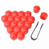 Capace prezoane, pe 17 mm inclusiv cheie de scos capacele, set 20buc rosii