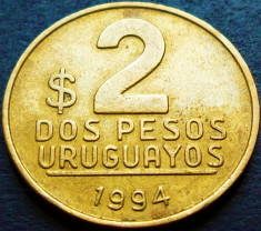 Moneda 2 PESOS URUGUAYOS - URUGUAY, anul 1994 *cod 577 foto