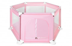 Spatiu de joaca, Tarc pentru copii, 125 x 65 cm, culoare roz foto