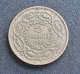 Tunisia 5 francs franci 1946