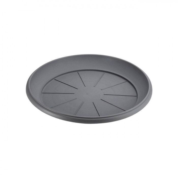 Farfurie Ghiveci Flori, Plastic, Diametru 20 cm, Antracit