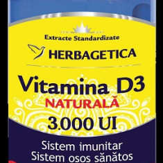 Vitamina d3 naturala 3000ui 60cps vegetale