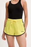 adidas Originals pantaloni scurți Sprinter Shorts culoarea galben, cu imprimeu, high waist, JD3611