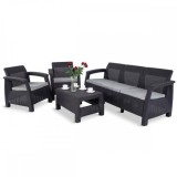 Cumpara ieftin Set de mobilier de grădină Corfu Love duo &icirc;n culoarea grafit